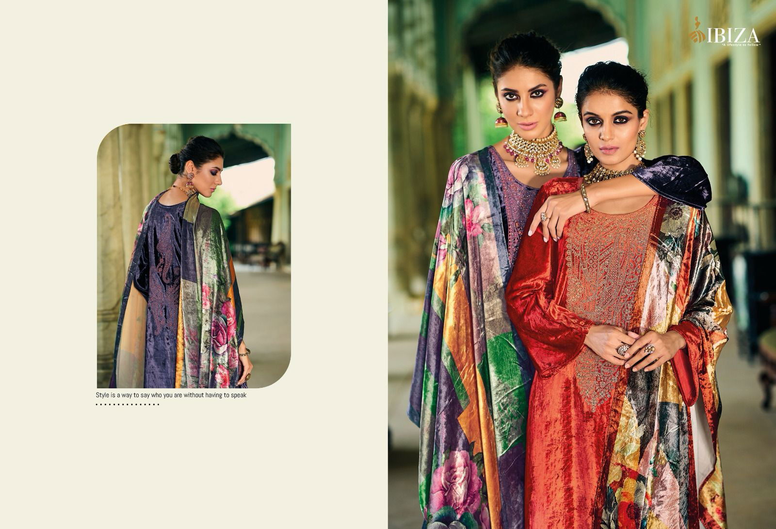 Khoobsurat By Ibiza Viscose Velvet Pashmina Dress Material Catalog

